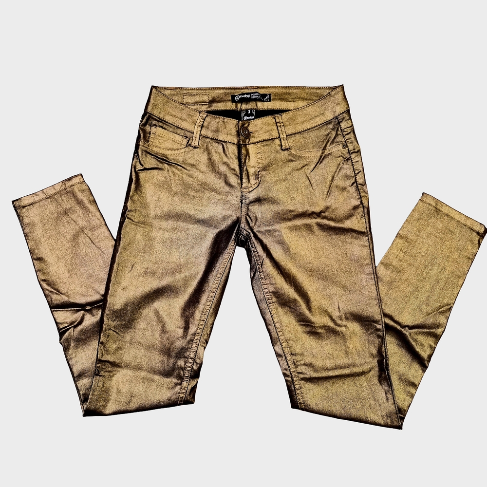 Gold Metallic Skinny Jeans
